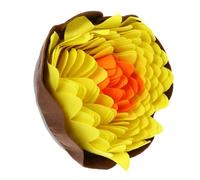 BESPORTBLE 1pièce Tapis De Reniflement pour Chiens Et Mat De Foraging pour Repas Prévention De Obésité Et Stress Design Créatif pour Animaux Jaune Et Orange