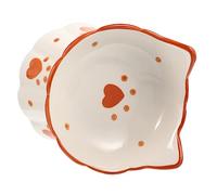 BESPORTBLE 1pièces Bol Surélevé pour Chat Céramique avec Protection du Cou Écuelle Anti-Renversement pour Chiots Et Accessoire De Repas Élégant Et Pratique pour Animaux De Compagnie