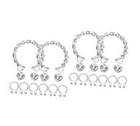 BESPORTBLE 2 Ensembles Bracelet Cloche Anneau Bagues Pour Les Femmes Bagues Esthétiques Cloche Sonne Femmes es e De Filles e Fille es Vintage Bijoux e Alliage 8 Pièces * 2