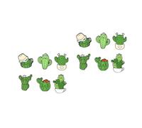 BESPORTBLE 2 ensembles Broche Chat Cactus Broche De Dessin Animé Accessoires Mignons Fête Bonjour Décoration De Vêtements En Peluche Broche Durable Broche De Poitrine 6 pièces * 2