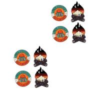 BESPORTBLE 2 ensembles Broche De Badge De Tente Broche De Poitrine Unisexe Broche Créative Broche Pour Femme Broche En Alliage 4 pièces * 2