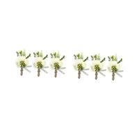BESPORTBLE 2 ensembles Broche De Corsage De Mariage Boutonnière Vintage En Strass Broche De Marié Corsage Argenté Broche De Cérémonie En Forme De Fleur Élégante À La Mode 3 pièces * 2