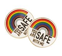 BESPORTBLE 2 Ensembles Broche De Lettre Arc-en-ciel Insigne De Fierté Mode Épingles À Épingle En Émail Épingle À Nourrice Broche Broche Épingles De Badge Broches Métal 2 Pièces * 2