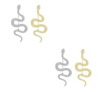 BESPORTBLE 2 Ensembles Broche Serpent Épingle À Nourrice Écharpe Broche Insignes Pour Sacs De Col Clip Pull Épinglette Serpent De Alliage 2 Pièces * 2