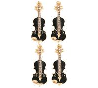 BESPORTBLE 2 Ensembles Broche Violon Épingles Décor Revers À Revers Branché Mode Broche Personnalisée Broche Noel Épingle Pour Sacs À Bijoux Broches Femmes Alliage Black 2 Pièces * 2