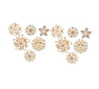 BESPORTBLE 2 Ensembles Broches En Perles Broches En Perles Badges Robe De Mariée Enterrement De Vie De Jeune Fille Bal De Mariage Mode Broches Simulées Et 6 pièces * 2