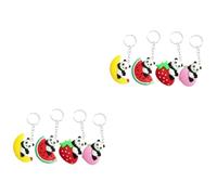BESPORTBLE 2 Ensembles De Jolis Porte-clés Pour Sacs À Truc Animaux Flou Pendentif Panda Pendentif Animal Clés De Caricature À Main À Breloques De À Main Pvc 4 Pièces * 2