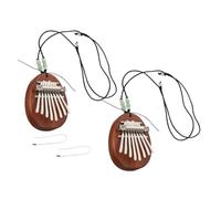 BESPORTBLE 2 Ensembles De Mini Piano À Pouce En Bois Kalimba À Pouce Instrument De Musique Pour Kalimba À 8 Touches Piano À Doigts En Bois De Café