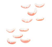 BESPORTBLE 2 Ensembles Dentures Drôles Dentiers Adulte Zombi Kits De Décoration Pour Dents D'halloween Fausses Dents Halloween Fausses Dents Drôles Pvc 10 Pièces * 2