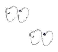 BESPORTBLE 2 Ensembles Filles Anneaux Petit Pour Femme or Mariage Anneaux De Pouce Pour Les Femmes Son Bijoux De Doigt Pour Les Femmes Bijoux Bague Anneau De Doigt Cuivre 2 Pièces * 2