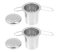 BESPORTBLE 2 ensembles Filtre à Thé Inox avec Poignées Rabattables Passoires Fines Réutilisables pour Infusions de Thé Vrac Ustensiles Pratiques pour Amateurs