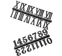 BESPORTBLE 2 ensembles Kit Chiffres Horloge Arabes et Romains Accessoires de Réparation DIY Décoration Murale Salle Séjour Kit Numérique Horloge Facile à Utiliser Robuste et Pratique