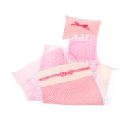 BESPORTBLE 2 Ensembles Lits Poupée avec Housses de Lit et Oreillers Miniatures Coton pour Décoration Maison Poupée Réaliste