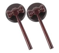 BESPORTBLE 2 Ensembles Lot de Marteaux de Juge Bois avec Bloc Sonore Jouets Éducatifs Garçon Fille Accessoires Cosplay Halloween Mini Maillets Sécurisés pour Jeux de Rôle et Apprentissage