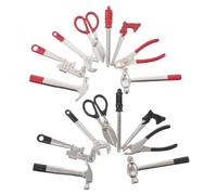 BESPORTBLE 2 Ensembles Mini Dollhouse Tools Kit with Box Realistic Hammer Wrench Screwdriver and Pliers for Micro Landscape and Dollhouse Accessories Crafting