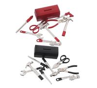 BESPORTBLE 2 Ensembles Miniature Dollhouse Tools Set Lightweight Portable Tiny Toolbox with Hammer Screwdriver Pliers Wrench for Dollhouse Accessories Crafting