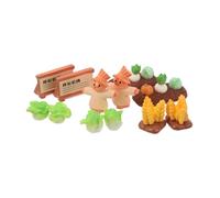BESPORTBLE 2 Ensembles Miniature Jardin Kit Décor Micro Paysage Ferme avec Épouvantail Chou et Radis Accessoires Jardin Miniature pour Bureau et Maison Éducatif DIY
