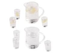 BESPORTBLE 2 Ensembles Miniatures Boissons Maison Ensemble Décoratif et Eau Accessoires Poupée Tasses Miniatures pour Maison de Poupée