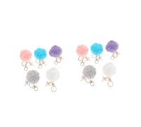 BESPORTBLE 2 Ensembles Pendentifs De Clé Ballerine Pour Sac À Main Accessoires Fluffy Élégants Et Colorés 5 Pièces * 2