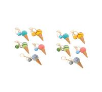 BESPORTBLE 2 Ensembles Porte Clés Créatif Forme De Glace De Pendentifs Adorables À Clochettes Pour Sacs À Main Clés De Voiture Et Décorations Couleurs 5 Pièces * 2