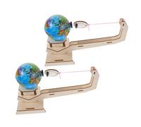 BESPORTBLE 2 Ensembles Stem Science Gravity Puzzle Kit Wooden Earth and Moon Model Building Toy for Developing Hand-Eye Coordination and Creativity
