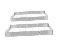 BESPORTBLE 2 Ensembles Support de Barbecue Acier Inoxydable Pliable avec Brochettes Métalliques Rack Stable et Portable pour Griller Viandes et Légumes pour Activités Extérieures Lot