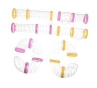 BESPORTBLE 2 Ensembles Tunnel Transparent pour Hamsters Tube Plastique Résistant Kit de Connexion Modulable pour Cage de Petits Animaux Aire de Jeu et Exploration pour Souris Rats et Furets