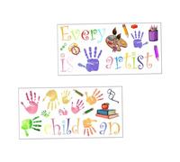 BESPORTBLE 2 feuilles Stickers Muraux Garçon Fille Autocollants Amovibles DIY Chambre Garçon Fille Décoration Murale Salle de Jeux Facile à Poser Sans Résidu