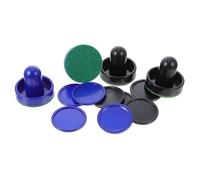 BESPORTBLE 2 Jeux de Pousseurs et Palets de Hockey sur Air en Plastique 51Mm et 60Mm Noir et Bleu Accessoires de Hockey sur Table pour Loisirs et Jeux d'Arcade Kit de Remplacement Complet