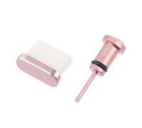 BESPORTBLE 2 Paires Bouchon Anti-poussière pour Téléphone Prise Téléphonique pour Port Type-c, Lot de Sets, PVC et Métal, Protège la Charge Prise Casque, Or