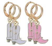 BESPORTBLE 2 Paires Boucles d'oreilles multicouches Baisse accessoires cow-girl femmes boucles d'oreilles occidentales boucles d'oreilles western pour femmes boucles d'oreilles filles alliage