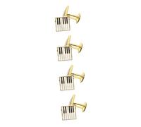 BESPORTBLE 2 Paires Bouffes de Manchette de Piano doré Boutons de Manchette Hommes Boutons de Manchette pour Hommes Boutons de Manchette de Chemise Cuff Sinks pour Les Hommes Alliage