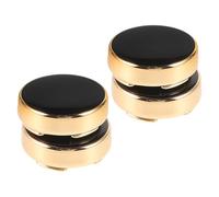 BESPORTBLE 2 Paires Boutons de Fixation Sécurisée Ronds en Alliage Noir Style Classique Minimaliste pour Hommes et Femmes pour Réunions d'affaires et Occasions Spéciales