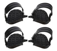 BESPORTBLE 2 Paires de Pédales de Vélo D'appartement, Pédales de Rechange avec Sangles Réglables, Accessoires pour Vélo Couché, Équipement de Cyclisme en Salle à Domicile.