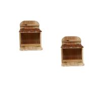 BESPORTBLE 2 Pcs Écureuil Mangeoire Tables De Pique- pour L'Extérieur Litière Sunburst Animal De Compagnie Lapin Pôle Cage Cachette Conteneur Alimentation Extérieur Hamac Maison