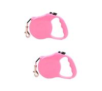 BESPORTBLE 2 Pièces 3 Laisse de Marche pour Animaux de Compagnie rétracteur Automatique la Laisse du Laisse de Corde Laisse rétractable pour Laisse Marcher Rose