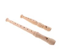 BESPORTBLE 2 pièces à Bec Soprano Bois Style Allemand et Anglais pour Débutants Garçon Fille Adultes Instrument de Musique Portable