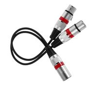 BESPORTBLE 2 Pièces Adaptateur Audio Xlr Câble Y Rouge Xlr Femelle vers pour Casque Pc Tablette Jeu avec Connecteurs Stables et Transmission sans Bruit