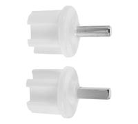 BESPORTBLE 2 Pièces Adaptateur D’axe pour Auvent 60mm Carré vers Rond Blanc | Pièce Plastique et Fer, Support Robuste, Montage Simple pour Jardin et Bricolage