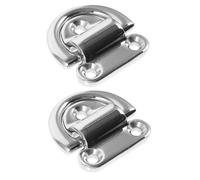 BESPORTBLE 2 Pièces Anneau D’arrimage Marin Pliable en Acier Inoxydable 6mm | Montage en Surface, Bord Lisse sans Bavure, pour Ponts de Bateau et Fixation Rapide