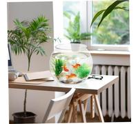 BESPORTBLE 2 Pièces Aquarium Transparent Multifonction Pet Réservoir Décoratif pour Poissons Betta et Poissons Design Moderne et pour Bureau et Maison