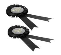 BESPORTBLE 2 Pièces Badge de fille d'anniversaire filles insignes insigne de ruban joyeux anniversaire c'est ma broche d'anniversaire décorations de fête colorées Ruban en fer Black