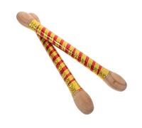 BESPORTBLE 2 Pièces Baguettes de Tambour Bois Colorées pour Garçon Fille et Adultes Bâtons Dandiya pour Danse Garba Pratique Musicale Parfaites pour de Percussion