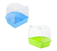 BESPORTBLE 2 Pièces Bain extérieur Perroquet Baignoire calopsitte Fournitures de Bain Perroquet Baignoire Oiseaux Baignoire pour Oiseaux Baignoire de pour Oiseaux de Compagnie Petit