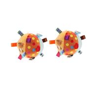 BESPORTBLE 2 Pièces Ballon Sensory Montessori Peluche pour Garçon Fille avec Cloches Tactile Éveil Ballon Activité avec Étiquettes pour Décoration