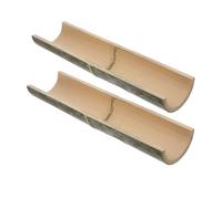 BESPORTBLE 2 Pièces Bamboo Water Fountain Accessories Half Open Bamboo Tube for Garden Water Features Leak Landscaping Channels for Outdoor Patio and Backyard Decor