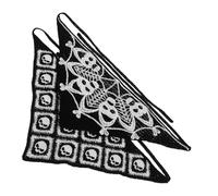BESPORTBLE 2 Pièces Bandana Au Crochet avec Motifs et Toile Daraignée Foulard Triangle et Portable pour Femmes Accessoire Gothique Dhalloween