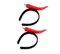 BESPORTBLE 2 pièces Bandeaux Têtes de Piment Rouge Accessoires Cheveux pour Halloween Cosplay Fête Femmes