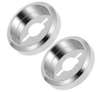 BESPORTBLE 2 Pièces Base de bouton de cuisinière à gaz bouton rotatif base pour gazinière Knob de cuisine couvercles de brûleur de cuisinière remplacement de pièces de abdos Silver