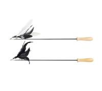 BESPORTBLE 2 Pièces Bâtonnet à Pendentifs pour Chats en Bois et Fibre de Carbone, Interactif Stimulant Les Sens, pour Garder Les Chats en Santé